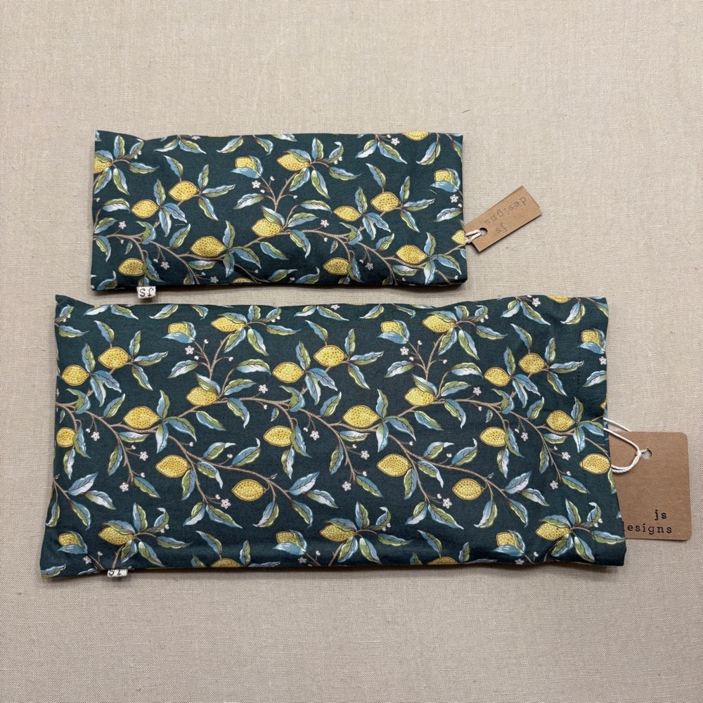 Lemon Print Comfort Bags Hot or Cold Therapy NWT